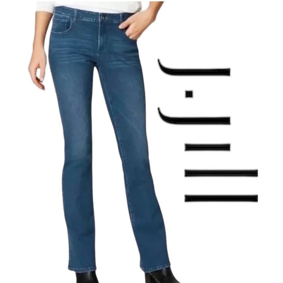 J. Jill Authentic Fit Boot Cut Mid Wash Jeans Size 12 - Picture 1 of 7